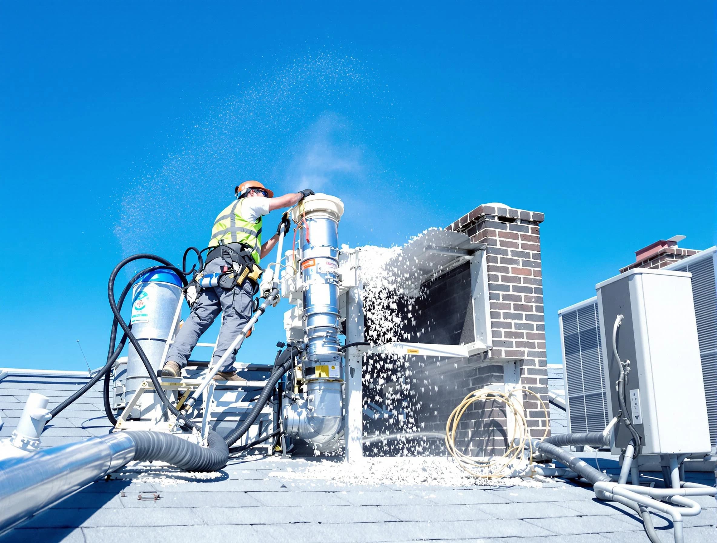 Expert roof dryer vent cleaning by Lovejoy Dryer Vent Cleaning in Lovejoy