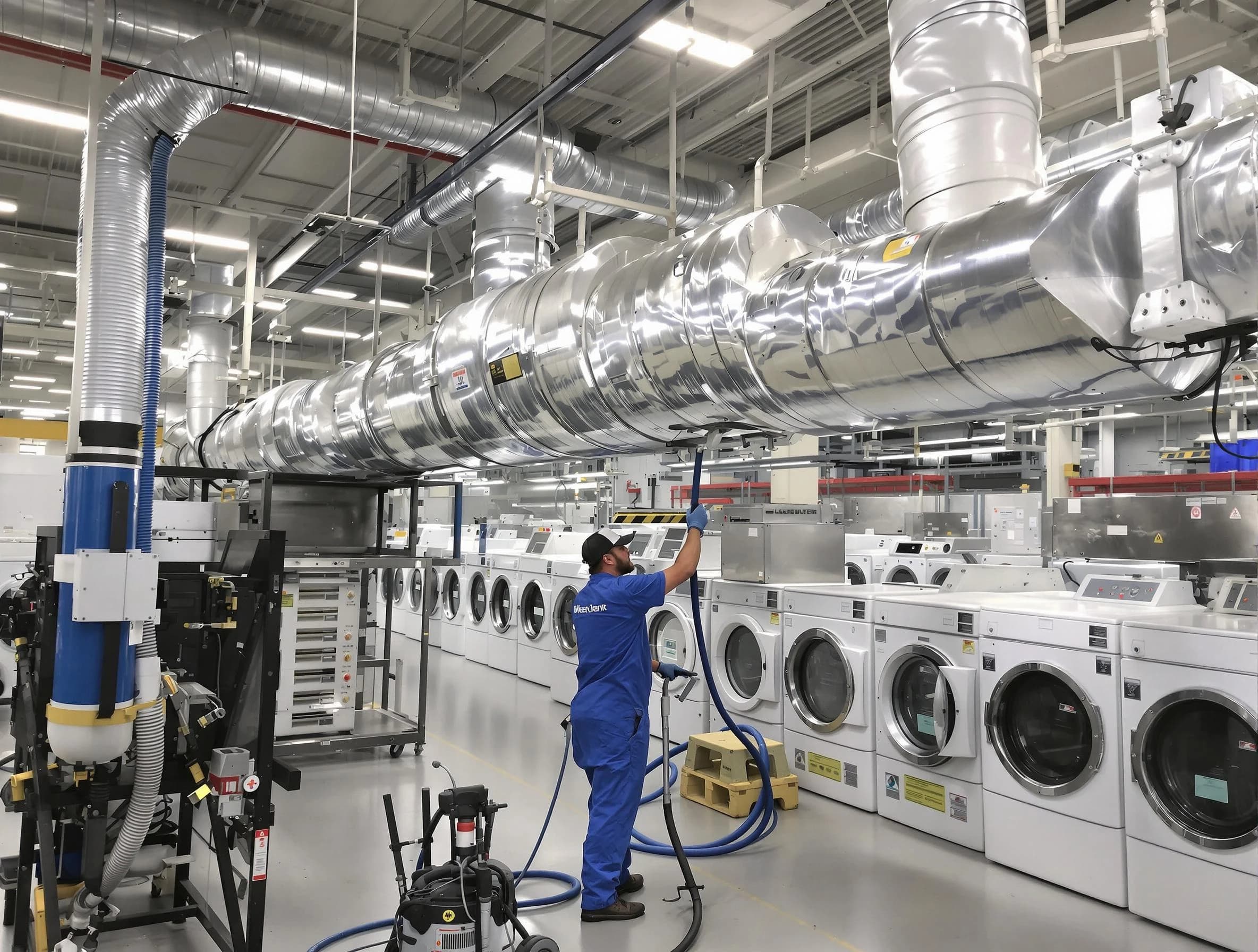 Lovejoy Dryer Vent Cleaning team performing heavy-duty industrial dryer vent cleaning in Lovejoy