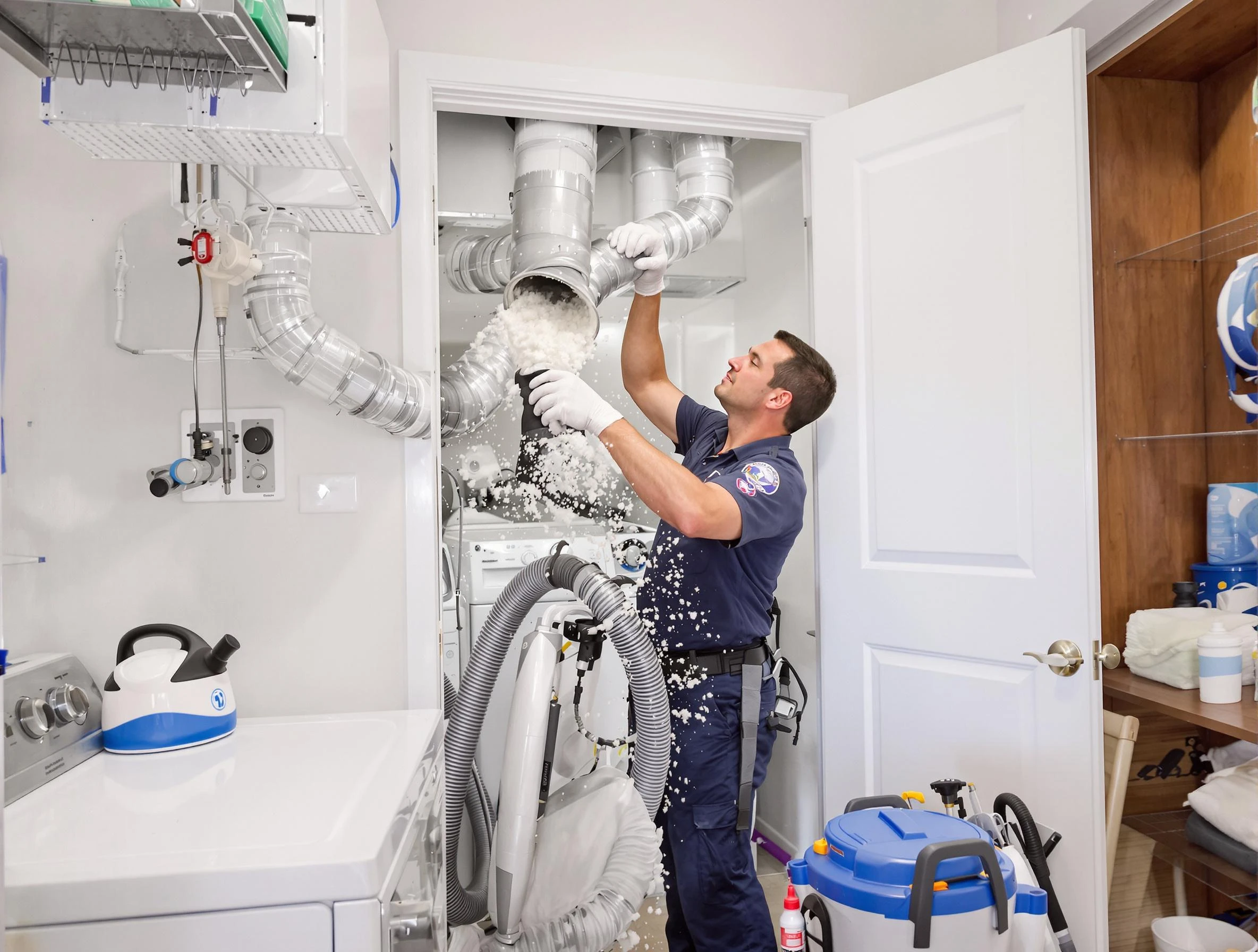 Lovejoy Dryer Vent Cleaning technician delivering thorough residential dryer vent cleaning service in Lovejoy